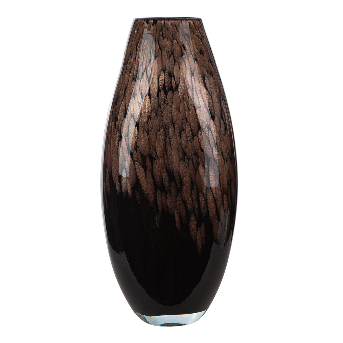 Zwarte glazen vaas Lemark 42,5 cm