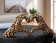 Decoratief Hart Leopard 29 cm