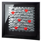 Heart zwart-zilveren 3D wanddecoratie