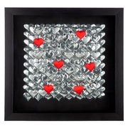 Heart zwart-zilveren 3D wanddecoratie