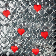 Heart zwart-zilveren 3D wanddecoratie