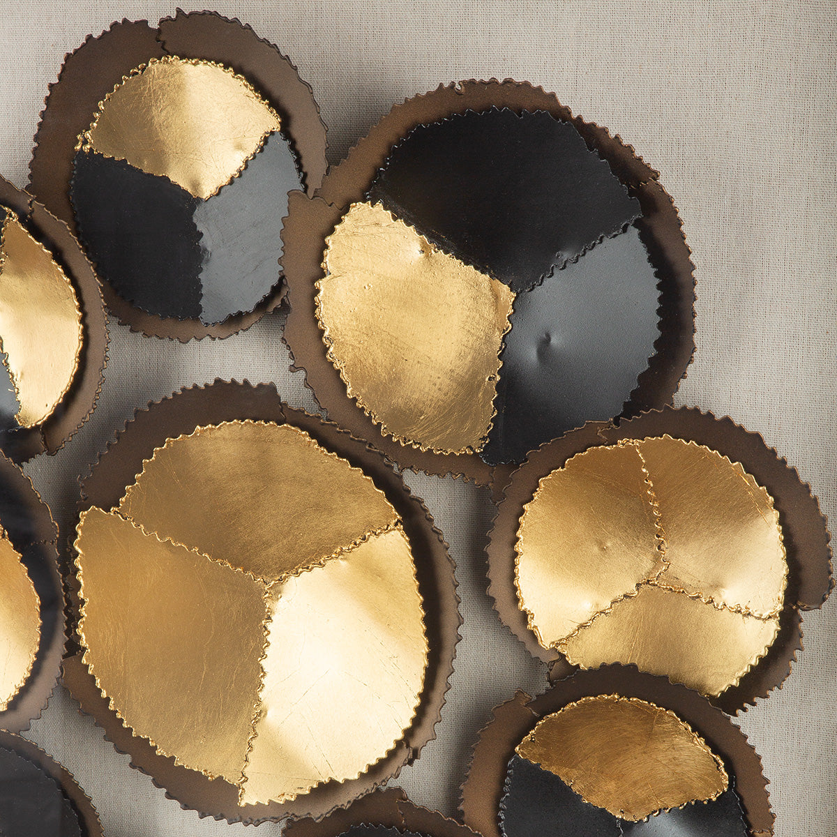 Zwart-gouden 3D wanddecoratie Cut