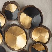Zwart-gouden 3D wanddecoratie Cut