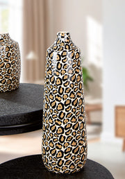Leopard Flessenvaas Zwart Bruin