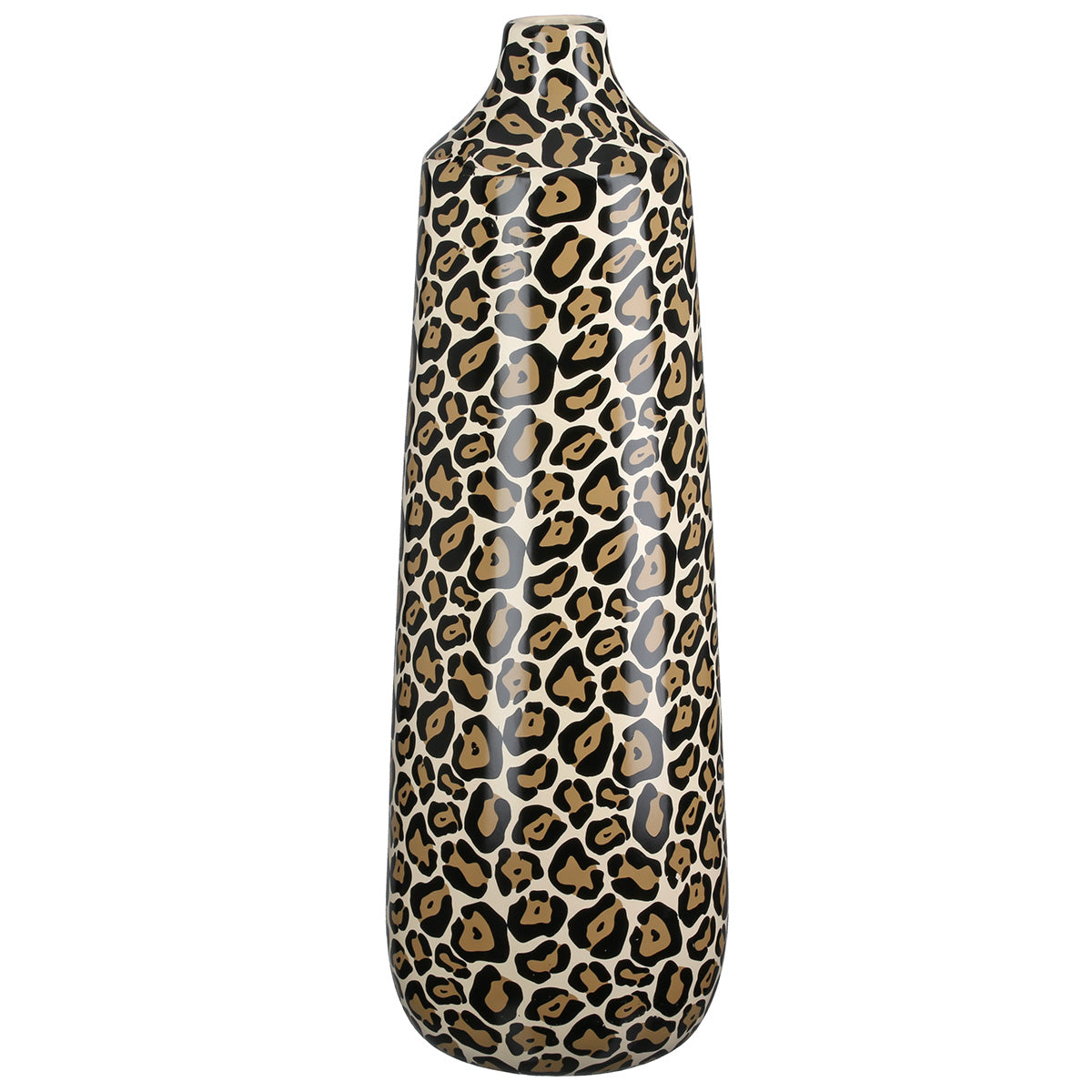 Leopard Flessenvaas Zwart Bruin