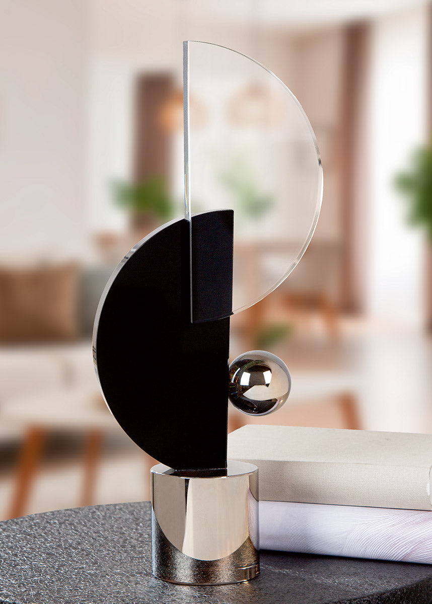Hakura Glas Sculptuur Zwart XL