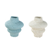 Stegna Ronde Vaas Crème Blauw 21 cm