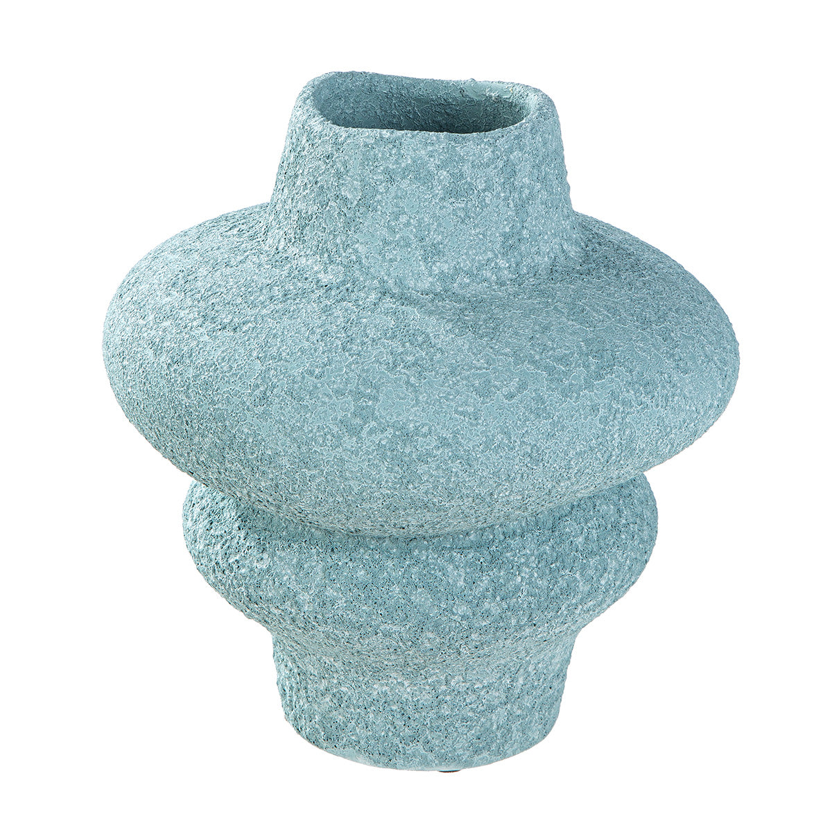 Stegna Ronde Vaas Crème Blauw 21 cm
