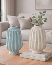 Stegna Vaas Crème Lichtblauw 31 cm