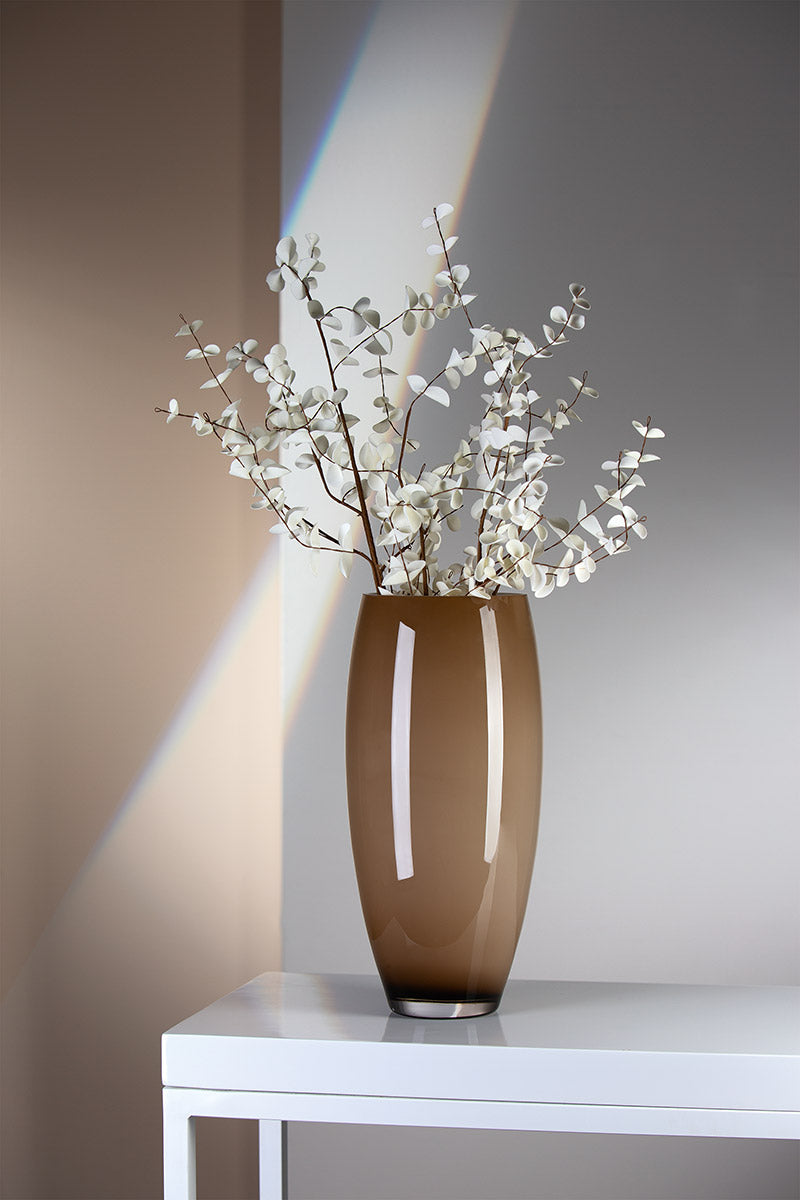 Bruin-Grijze Glazen Vaas Africa 40 cm