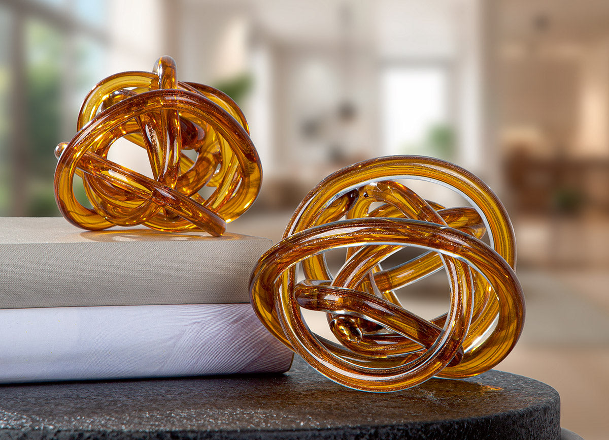 Glaskunst Hitch Oranje Knoop