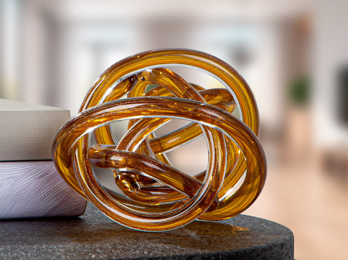 Glaskunst Hitch Oranje Knoop