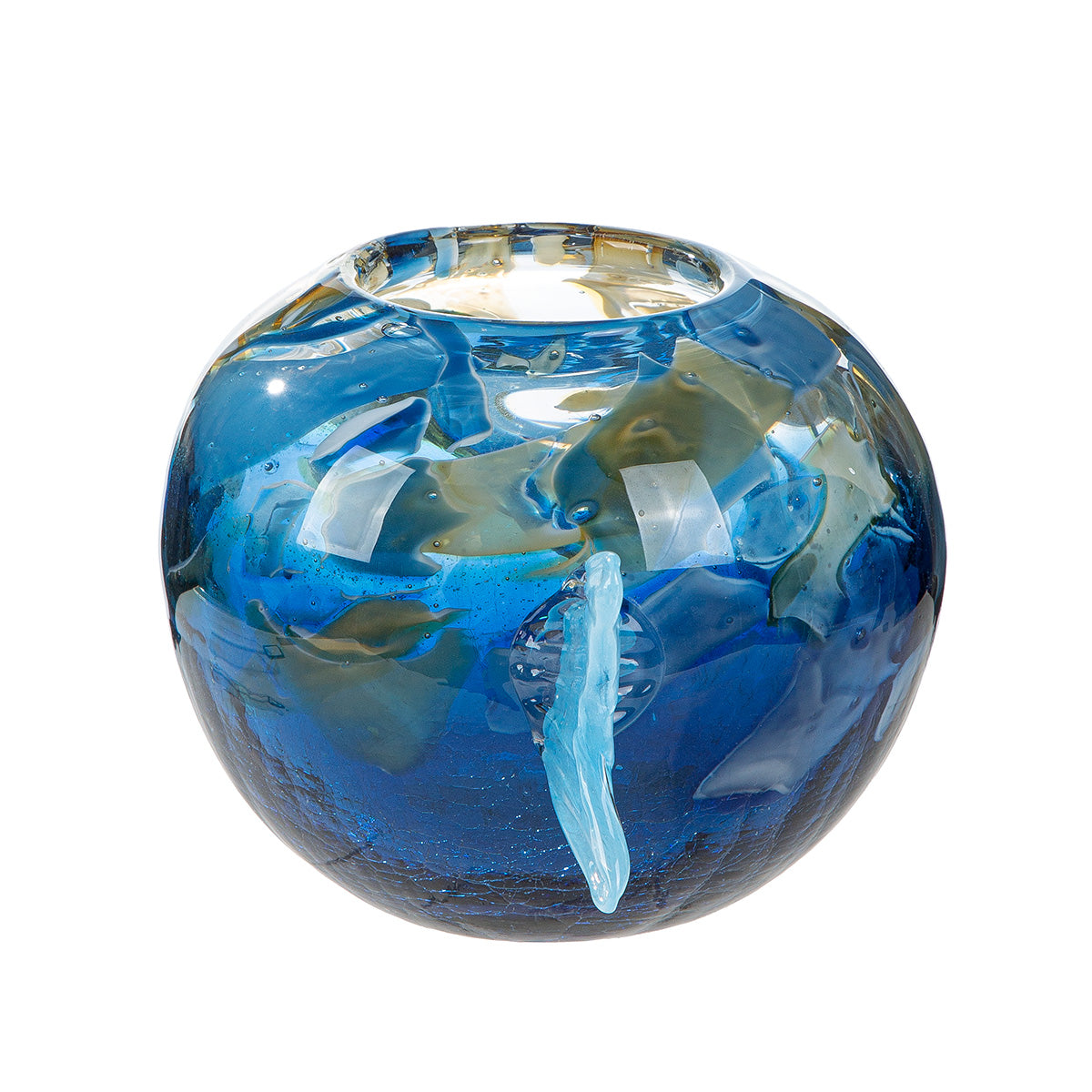 Blauwe visvaas Kandaru 13 cm