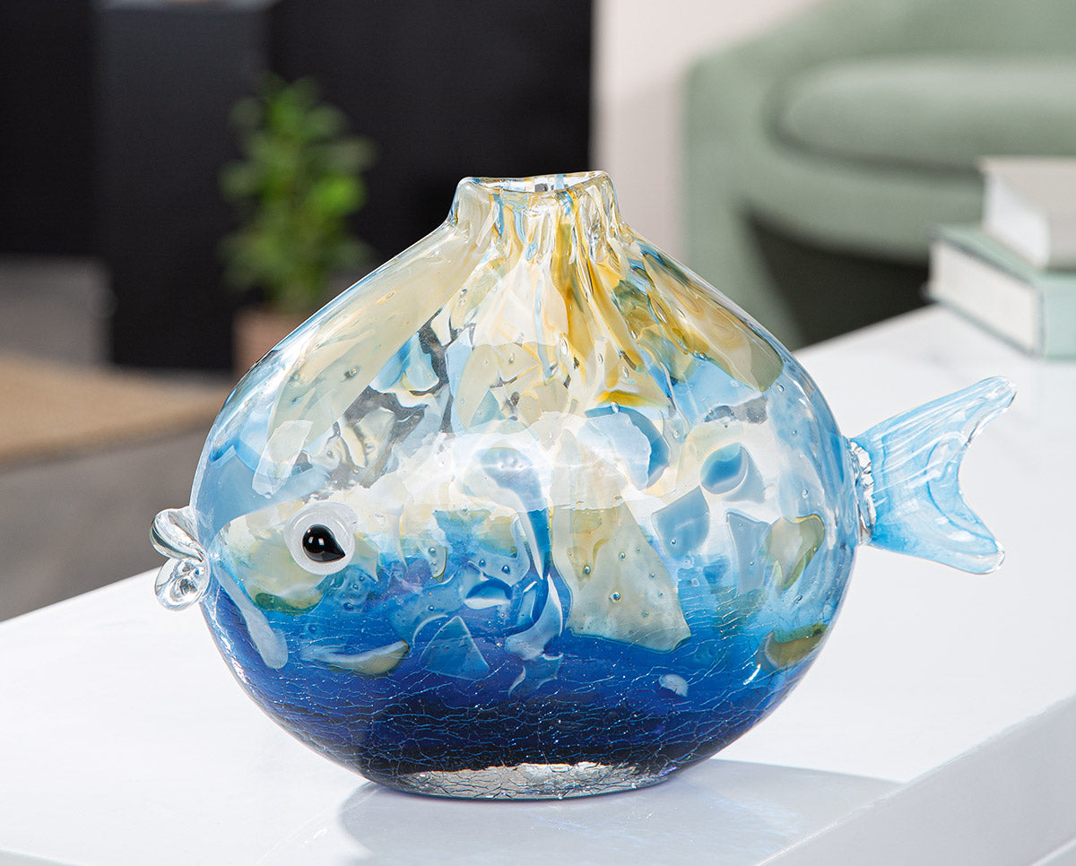 Blauwe visvaas Kandaru 18.5 cm
