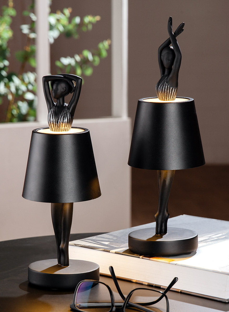 Odette LED Ballerina Tafellamp Zwart