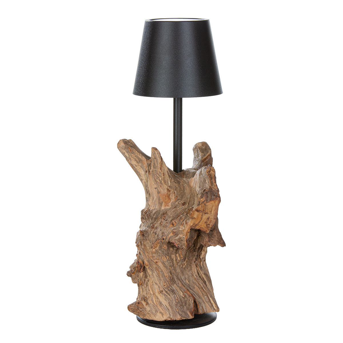 LED Tafellamp Metaal Hout Zwart