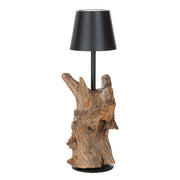 LED Tafellamp Metaal Hout Zwart