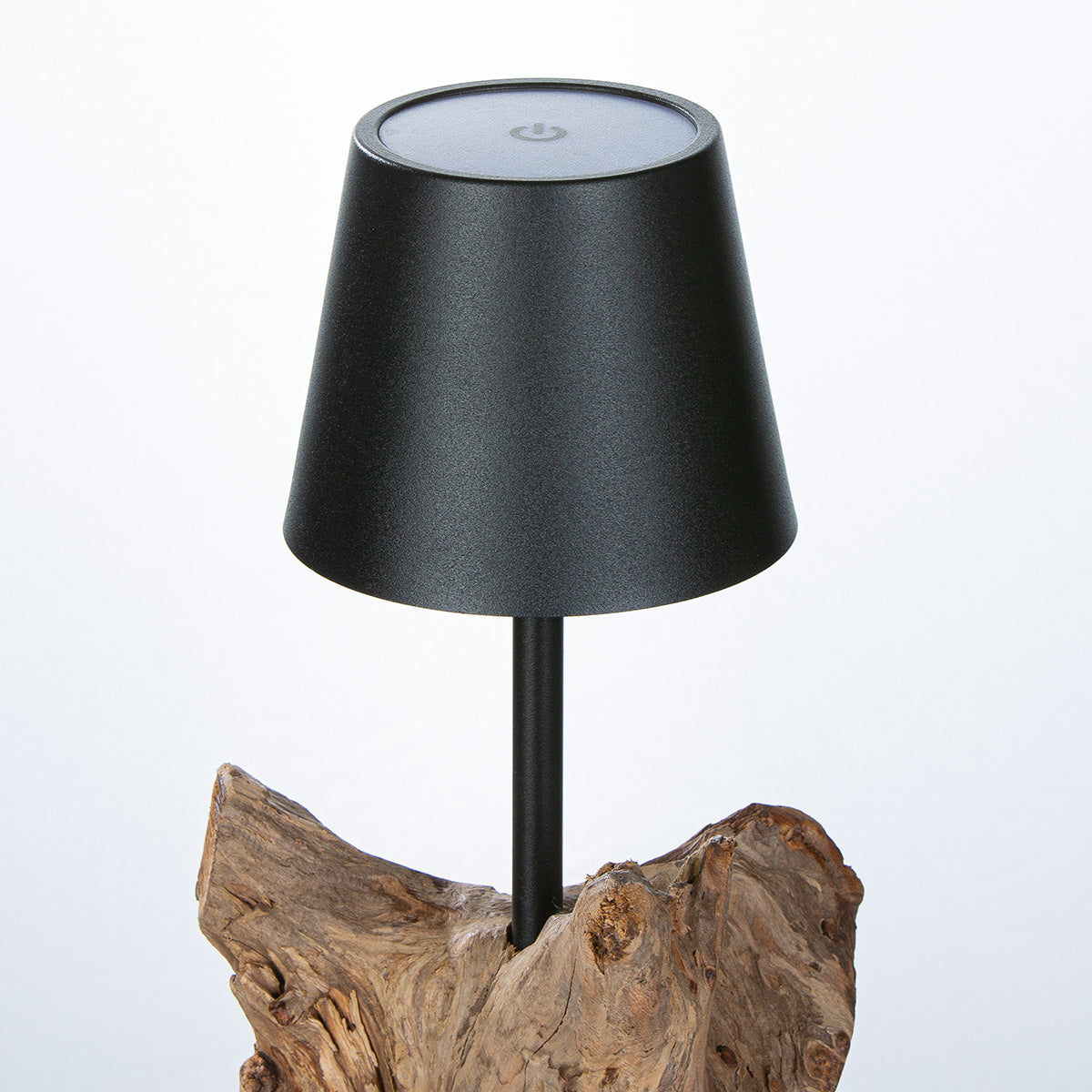 LED Tafellamp Metaal Hout Zwart
