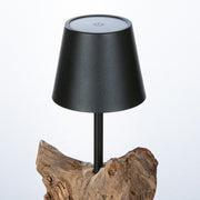 LED Tafellamp Metaal Hout Zwart