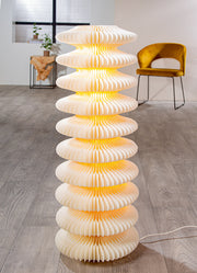 Aera vloerlamp geometrisch crème 97cm