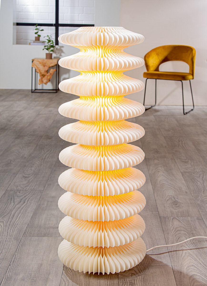 Aera vloerlamp geometrisch crème 97cm