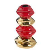 Kisses Mondvaas Goud-Rood 24 cm