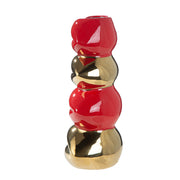 Kisses Mondvaas Goud-Rood 24 cm