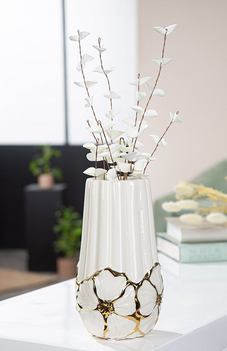 Imbali Vaas Wit-Goud 21-40 cm