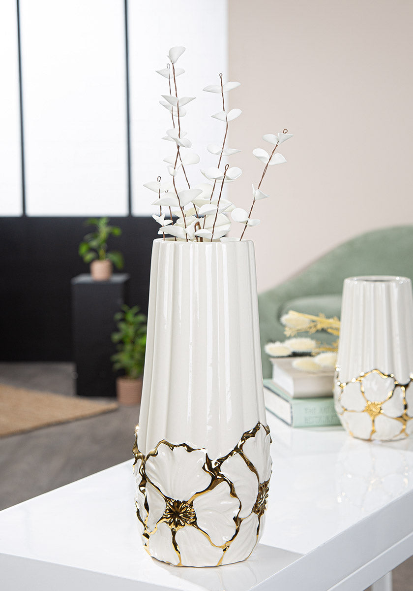 Imbali Vaas Wit-Goud 21-40 cm