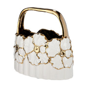 Imbali Handtasvaas Wit-Goud 24.5 cm
