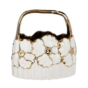 Imbali Handtasvaas Wit-Goud 24.5 cm