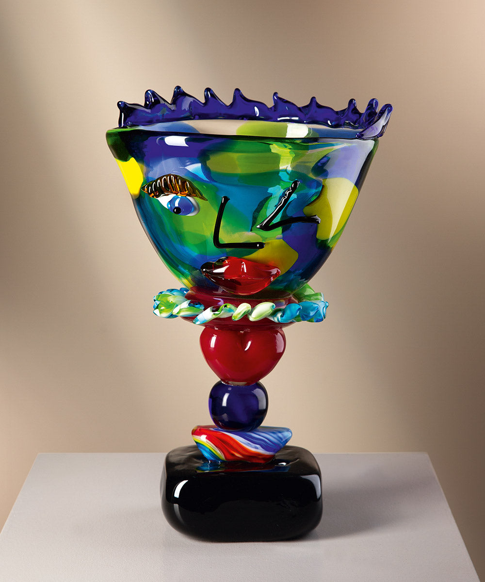 Kleurrijke gezichtvaas Triumph 42 cm