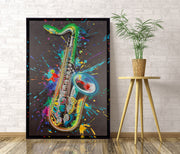 Music Splash LED schilderij 93 cm