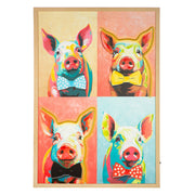 Oink LED varkensschilderij 93 cm
