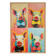 Oink LED varkensschilderij 93 cm