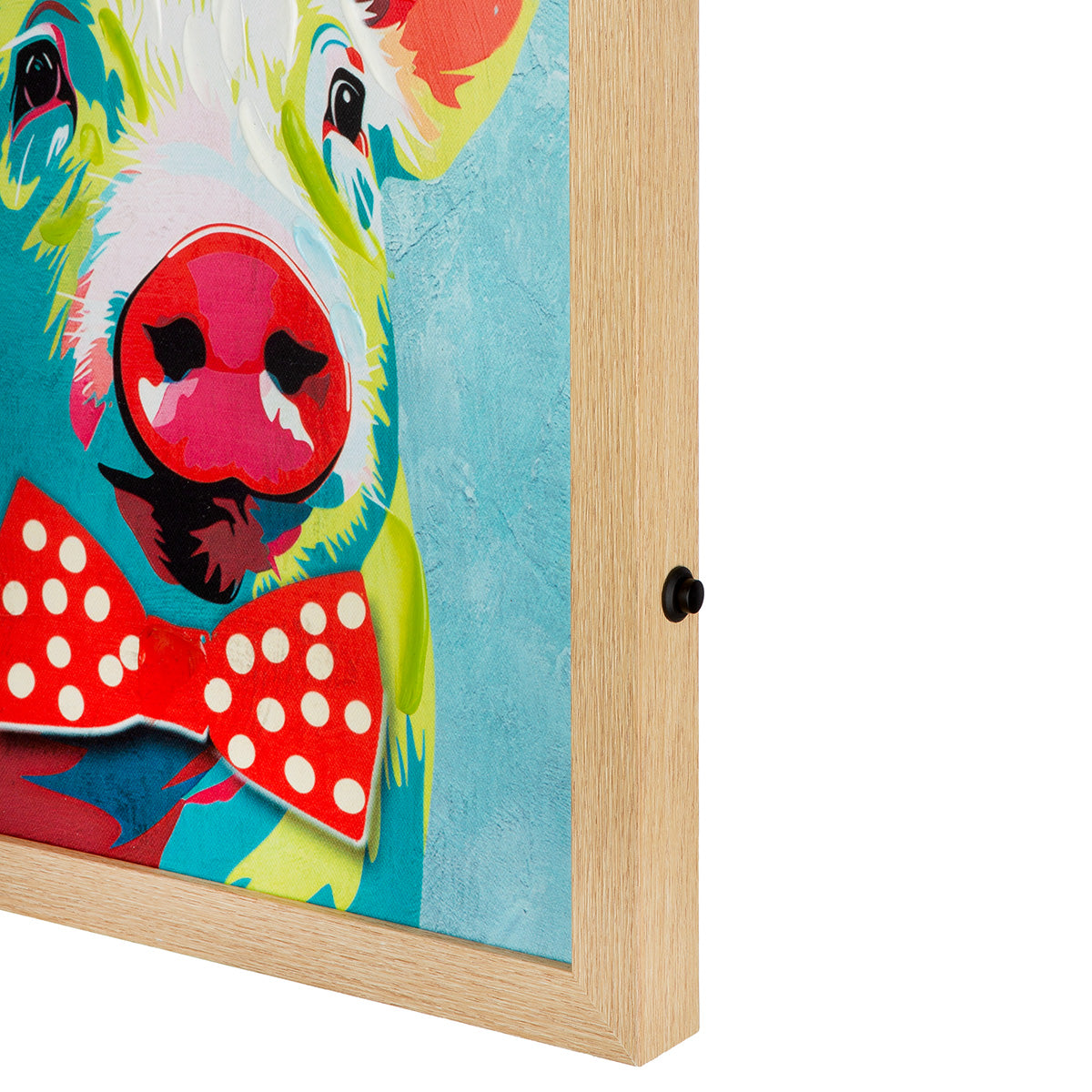 Oink LED varkensschilderij 93 cm