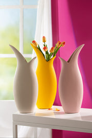 Veloria Platte Vaas Grijs Roze Geel