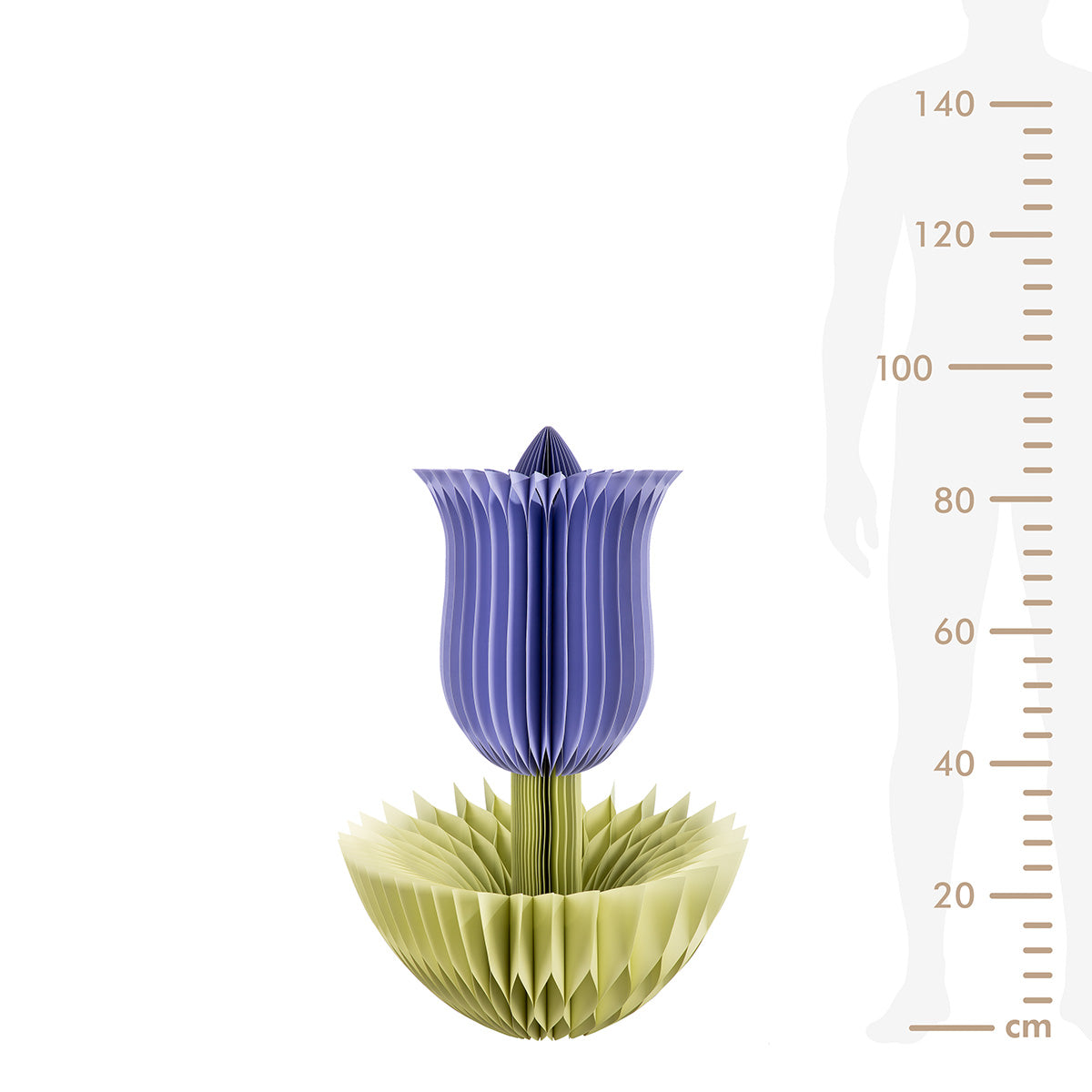Grote Papieren Tulp Paars 92 cm