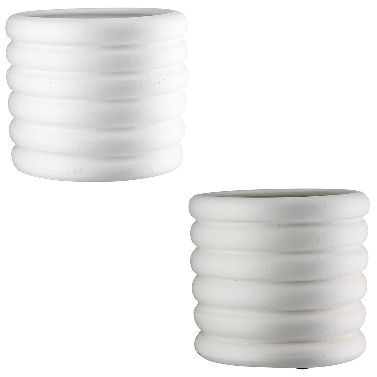 Luneva Ronde Vaas Lichtgroen/Wit