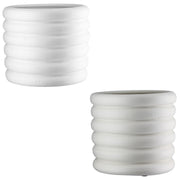 Luneva Ronde Vaas Lichtgroen/Wit