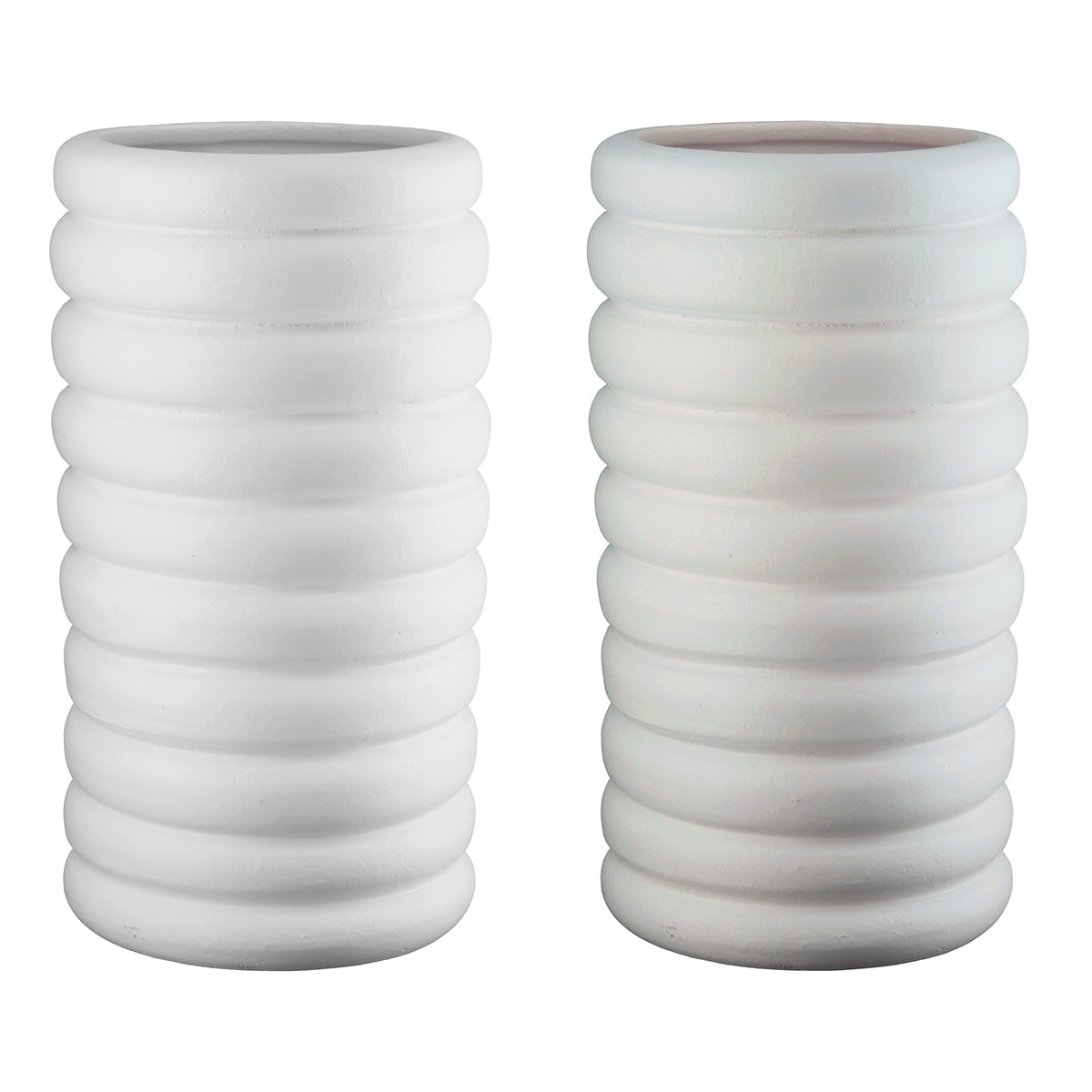 Luneva Ronde Vaas Lichtgroen/Wit