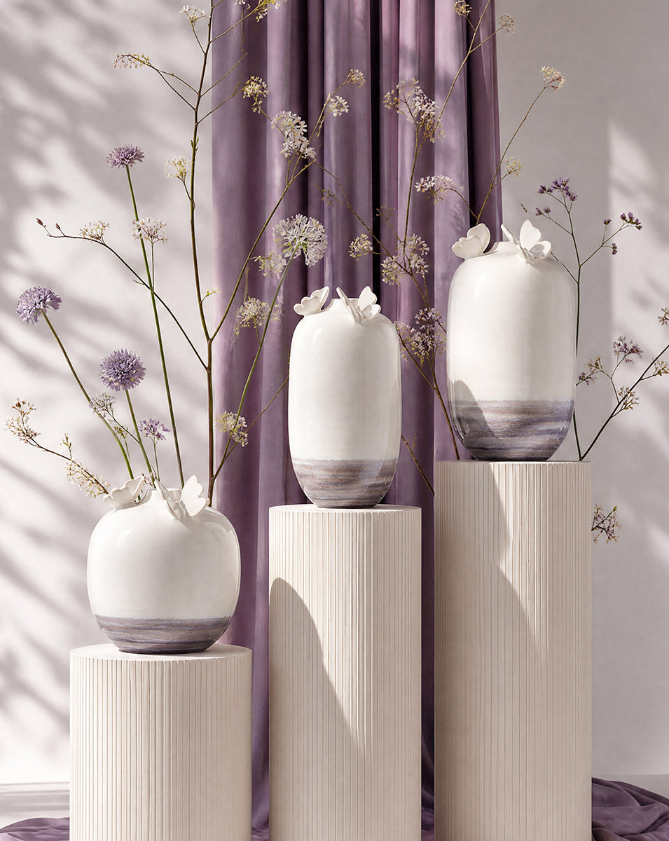 Papylia Halsvaas Crème Paars