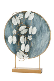 Metalen Sculptuur Blossoms Blauw