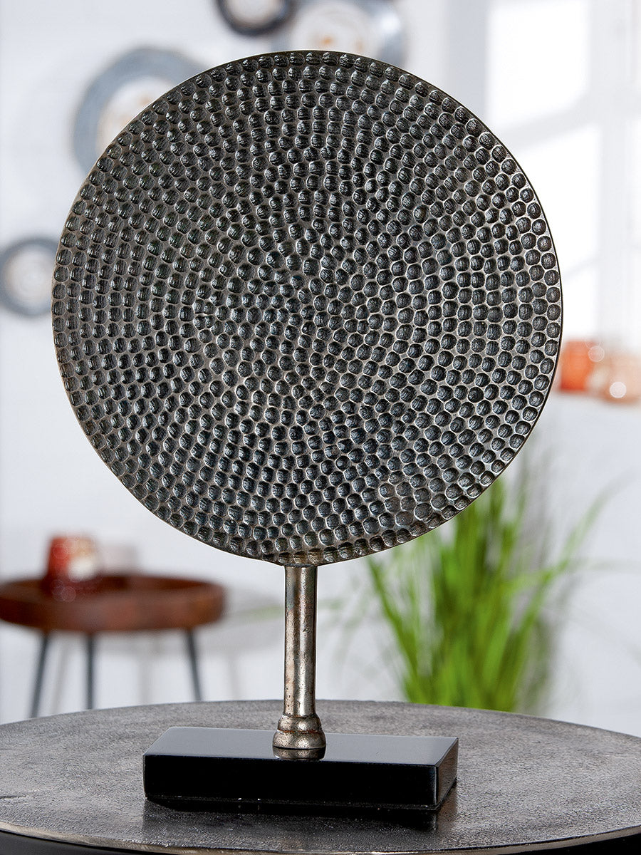 Round Aluminium Sculptuur Zilver