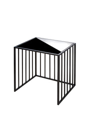 Straight Glazen Metalen Bijzettafel Set
