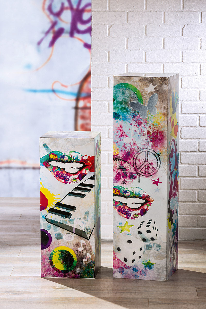 Street Art metalen pilaar 100 cm