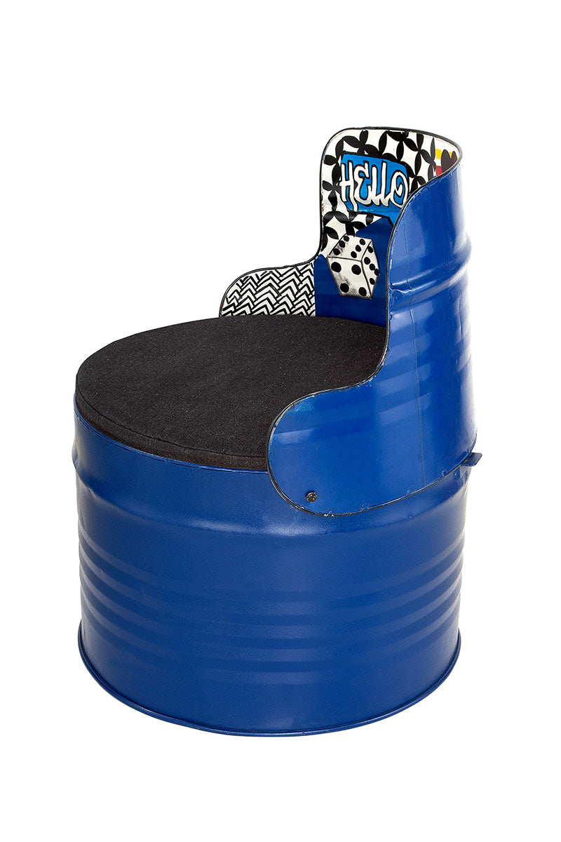 Blauwe Street Art Design Stoel