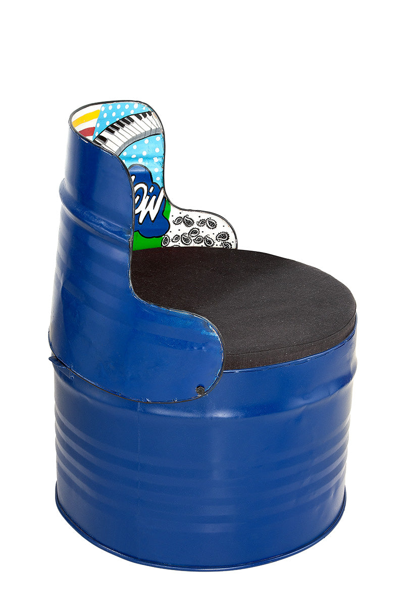 Blauwe Street Art Design Stoel