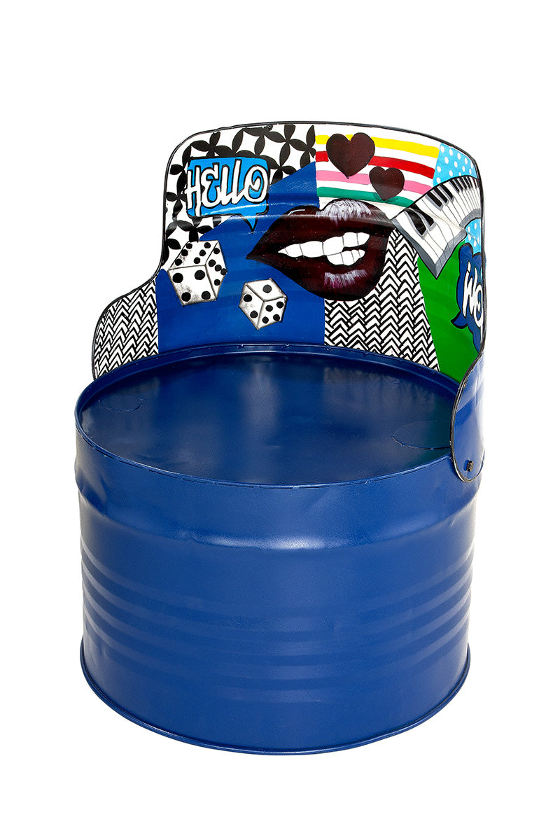 Blauwe Street Art Design Stoel