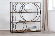 Circle Metalen Rek Bruin Rond Design